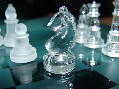Glass chess set